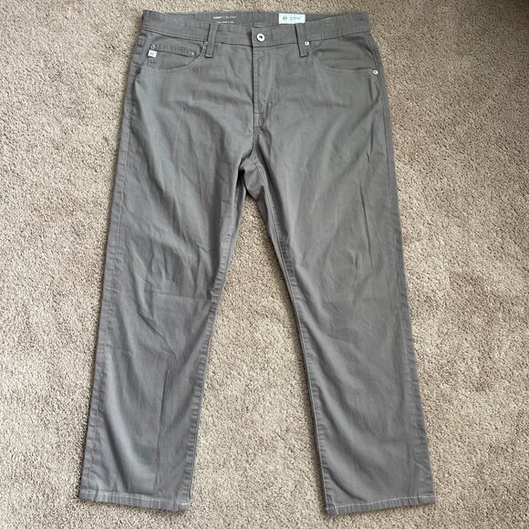 AG Adriano Goldschmied Everett Jeans Mens 36x27 Gray Denim Slim Fit Straight Leg